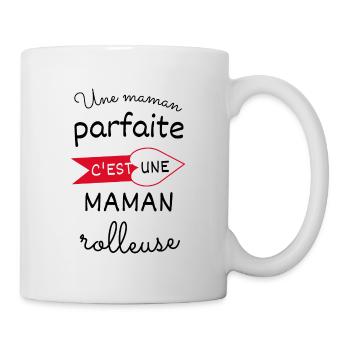 Une maman parfaite c est une maman rolleuse - Mug blanc - blanc - Droite