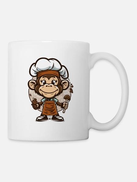 Der kulinarische Primat - Tasse - Weiß