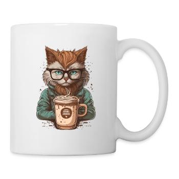 Latte Loving Cat - Mug blanc - blanc - Droite