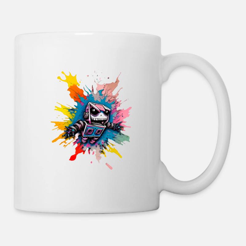 Böser Roboter Serie 008 - Tasse - Weiß