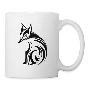 Cute Fox - Tasse - Weiß - Rechts