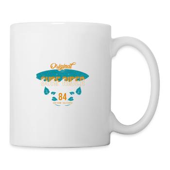 Santa Cruz Beach California Retro Surfer T-Shirt - Mug blanc - blanc - Droite
