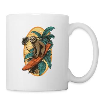 Surfing Sloth - Mug - white - Right