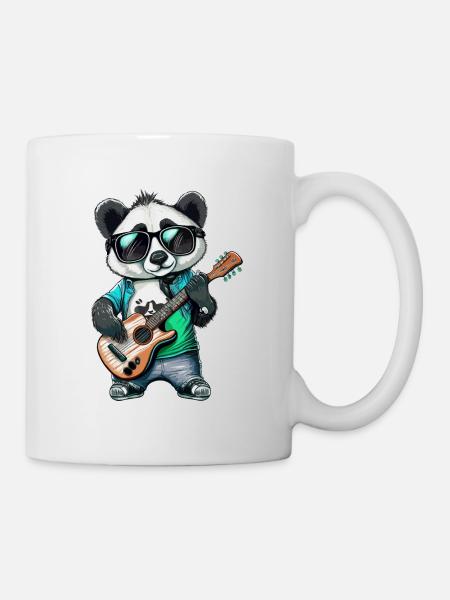 Panda Wippe - Tasse - Weiß