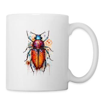 Cooler Wasserfarben Boho Kaefer Insekt - Tasse - Weiß - Rechts