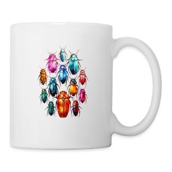 Coole Wasserfarben Boho Kaefer Insekten - Tasse - Weiß - Rechts