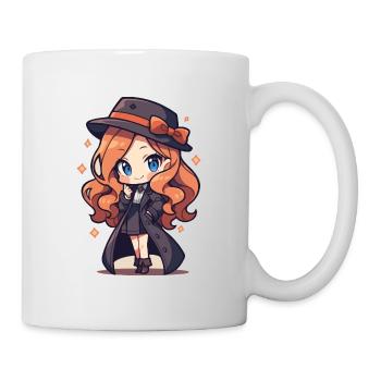 Cute Chibi Detective Girl Cute Cartoon - Mug - white - Right