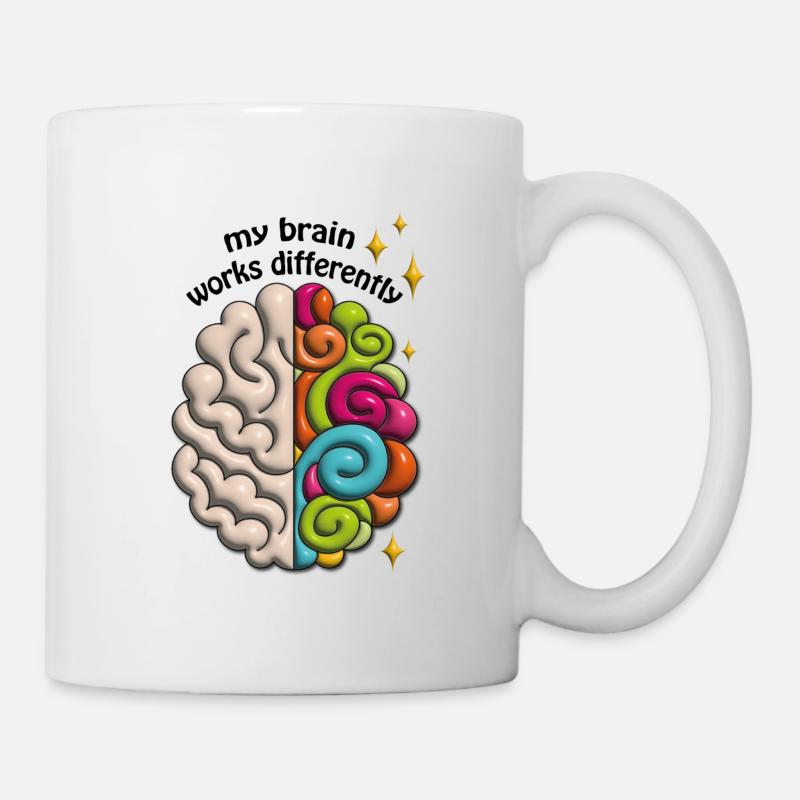 My brain works differently - Tasse - Weiß