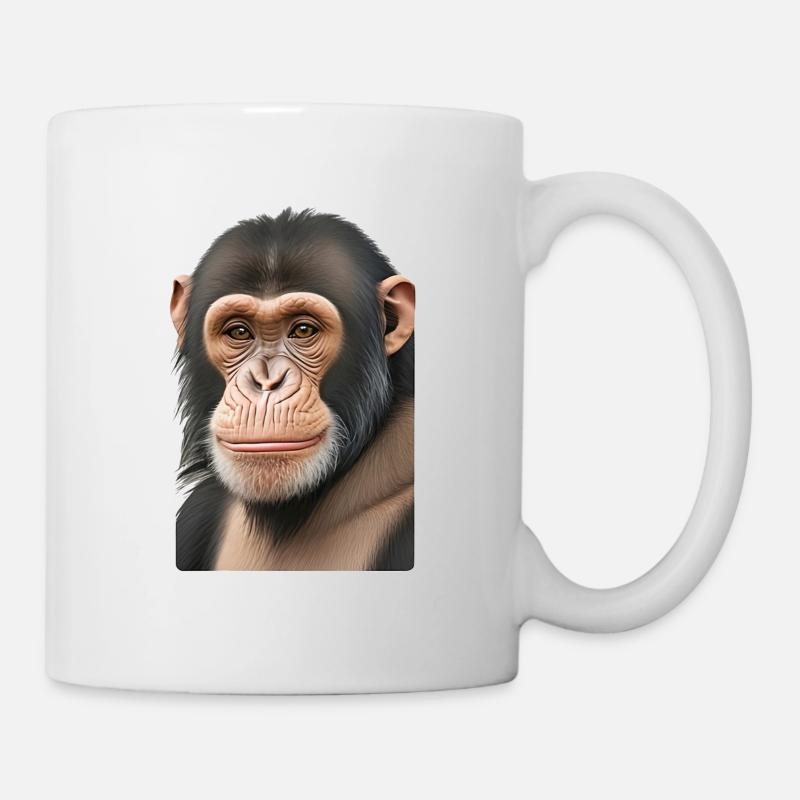 Schimpanse - Tasse - Weiß