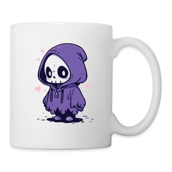 Squelette mignon d’Halloween - Design effrayant mignon - Mug blanc - blanc - Droite