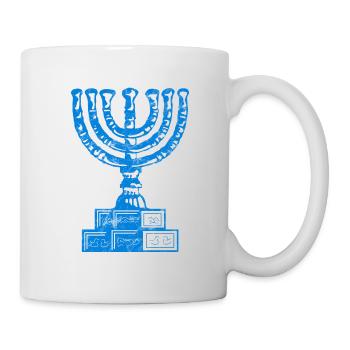 Menora Der siebenarmige Leuchter, Israel Judentum - Tasse - Weiß - Rechts