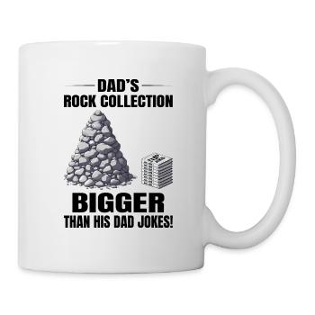 Bergfelsen Sammeln Papa Sammler Humorvoll - Tasse - Weiß - Rechts