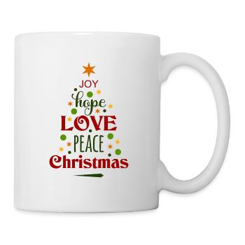Joy hope love and peace - Mug - white - Right