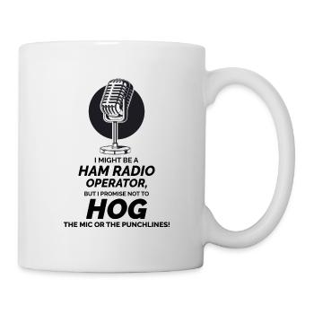 Humorous Ham Radio Operator No Mic or Punchline - Mug - white - Right