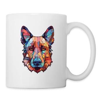 Belgian Shepherd Dog Breed Watercolor Illustration - Mug - white - Right