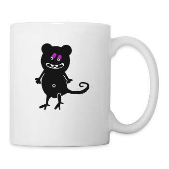Frech fröhlich Monster Halloween Fantasy Kinder - Tasse - Weiß - Rechts