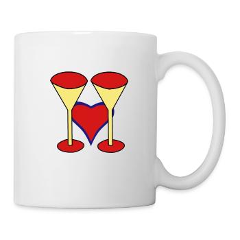 Gläser Erfolg Erfolgreich Gewinner Alkohol Sekt - Tasse - Weiß - Rechts