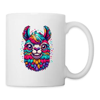 ALPACA CONFETTI COLORFUL VARIEGATED RAINBOW WOOL - Mug - white - Right