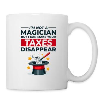 Buchhalter-Magier lässt Steuern verschwinden Lustig - Tasse - Weiß - Rechts