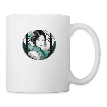 Manga,Anime,Gothic,Green Eyes,Ornament - Mug - white - Right