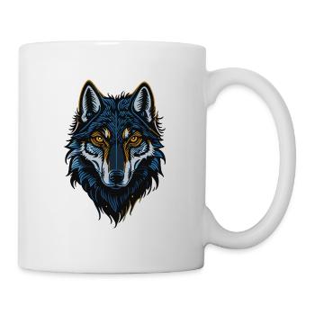 Wolf - Tasse - Weiß - Rechts