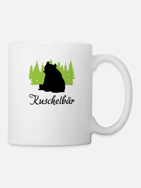 "Kuschelbär: Sanfte Stärke" - Tasse - Weiß
