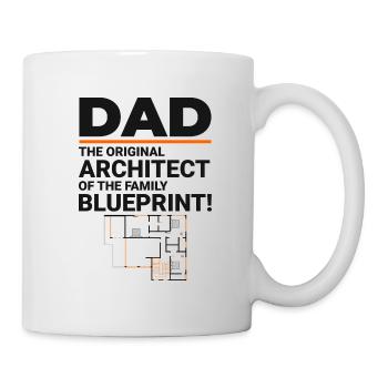Architect Dad's Blueprint Laughter Father's Day - Mug - white - Right