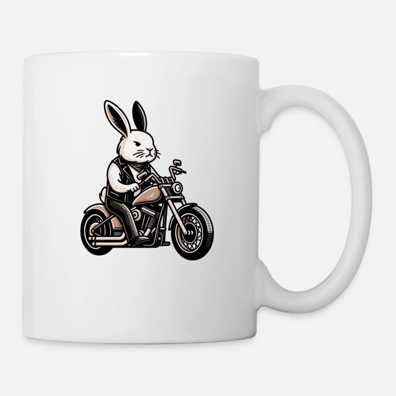 Biker Bunny - Mug - white