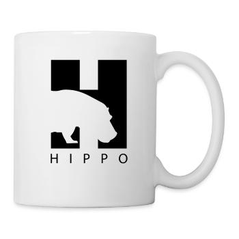 HIppo Silhouette Nilpferd - Tasse - Weiß - Rechts