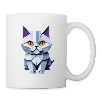 British Shorthair Cat Origami - Mug - white - Right