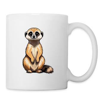 Suricate Illustration Mignonne - Mug blanc - blanc - Droite