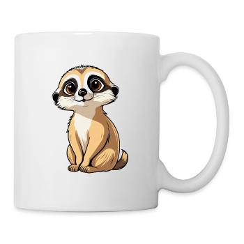 Suricate Illustration Mignonne - Mug blanc - blanc - Droite