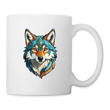 Wolf fantasy illustration - Mug - white - Right