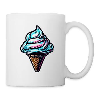 Eiscreme / Sorbet / Gelato / Sommer / Sonne - Tasse - Weiß - Rechts