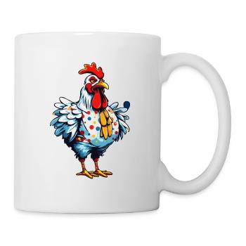 Clown Animal / Cirque / Drôle / Coloré / Spectacle / Coq - Mug blanc - blanc - Droite