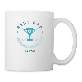 Best Dad by Par, perfektes Geschenk für Golfer - Tasse - Weiß - Rechts