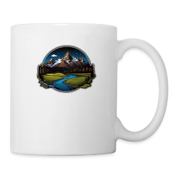 Schweizer Berge - Tasse - Weiß - Rechts