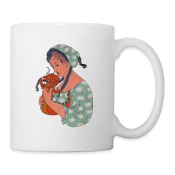 Portrait of a Woman with Lucky Dragon - Mug - white - Right