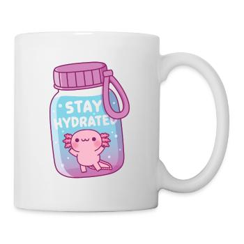 Cute Axolotl In Water Bottle Stay Hydrated Funny - Mug - white - Right