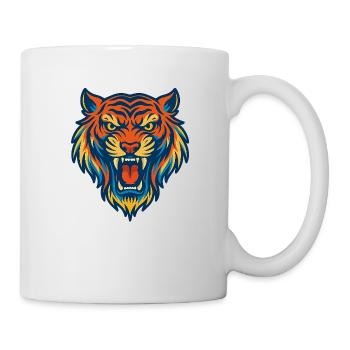 Roar of Power – Urban Tiger Art - Tasse - Weiß - Rechts