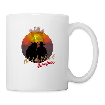 Wild West Love Illustration Western Cowboy - Tasse - Weiß - Rechts