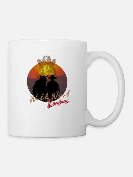 Wild West Love Illustration Western Cowboy - Tasse - Weiß