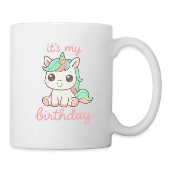 Unicorn It's My Birthday Sweet Party - Mug - white - Right
