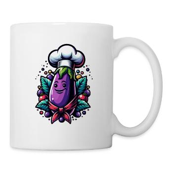 Chefkoch Aubergine - Tasse - Weiß - Rechts