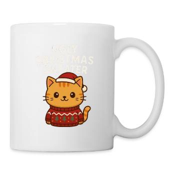 Cat Ugly Christmas Sweater - Mug - white - Right