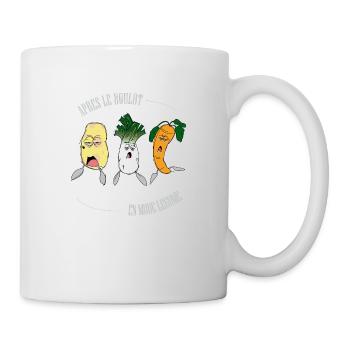 Après le boulot, en mode légume - Mug blanc - blanc - Droite