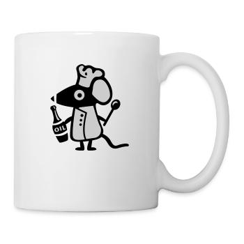Maus Koch - Ratte - Tasse - Weiß - Rechts