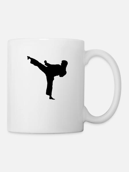 Highkick nach links - Tasse - Weiß