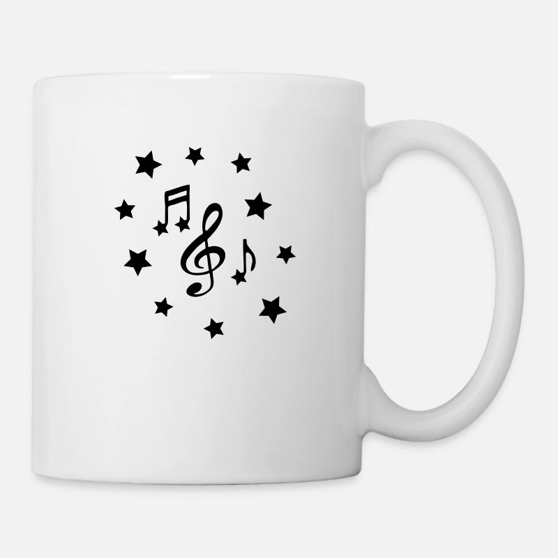 étoiles, la musique - Mug blanc - blanc