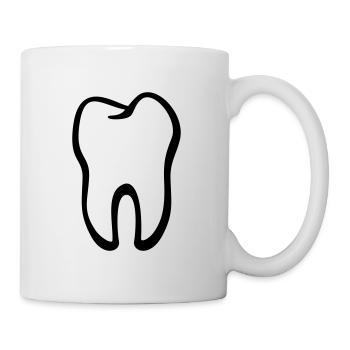 Dent / Tooth / Zahn / Diente / Dente / Tand - Mug blanc - blanc - Droite